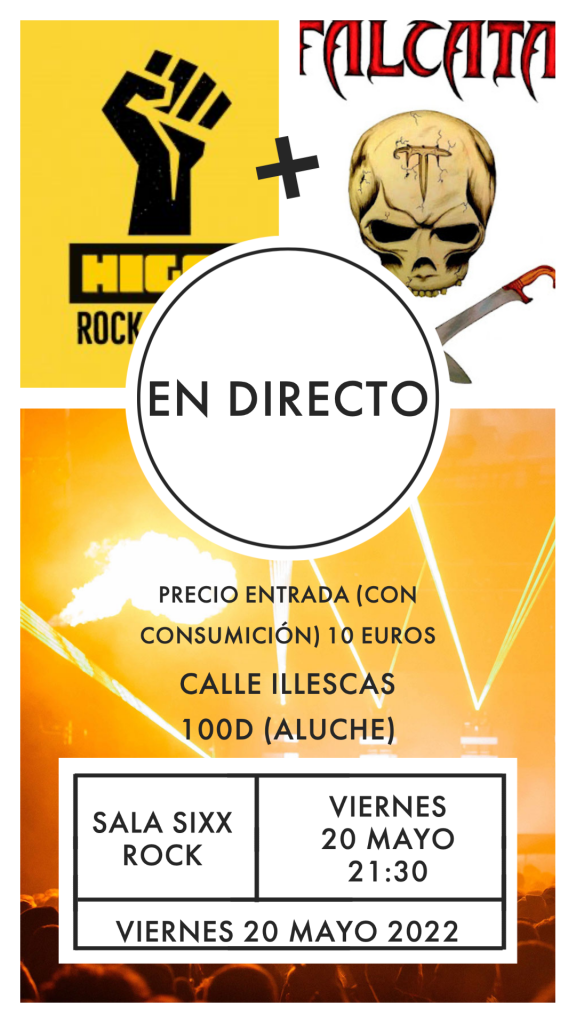 Higgs + Falcata en directo en la sala 'Sixx Rock'